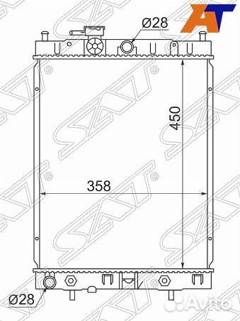 Радиатор nissan cube 98-02 CVT