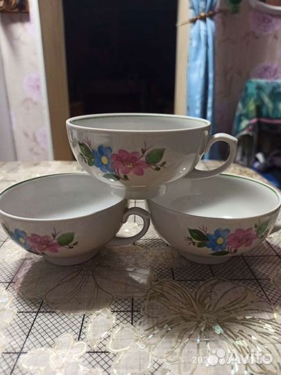Чайные чашки дулево СССР и молочник