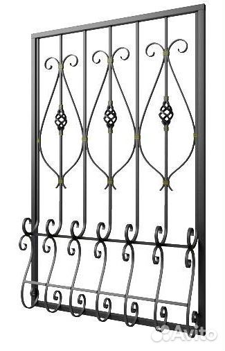 Решетки на окна кованые N 1263