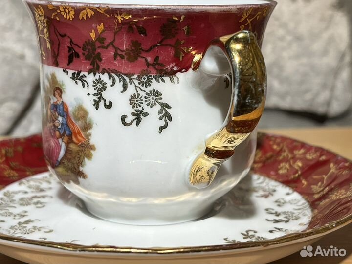 Чайная пара фарфоровая винтаж Германия