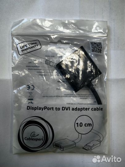 Переходник Display Port, DisplayPort (m) - DVI (f)