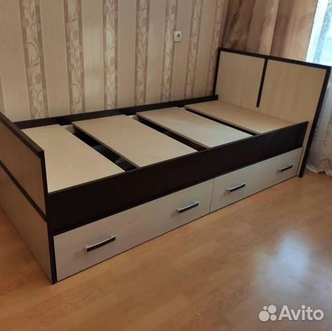 Кровать Сакура с ящиками венге/дуб 0,9 м