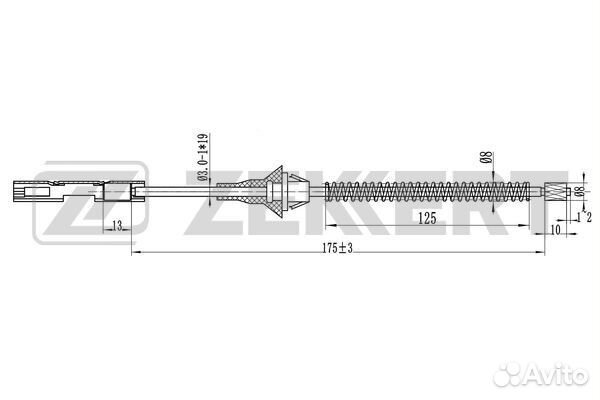 Трос стояночного тормоза задн. лев./прав. Ford