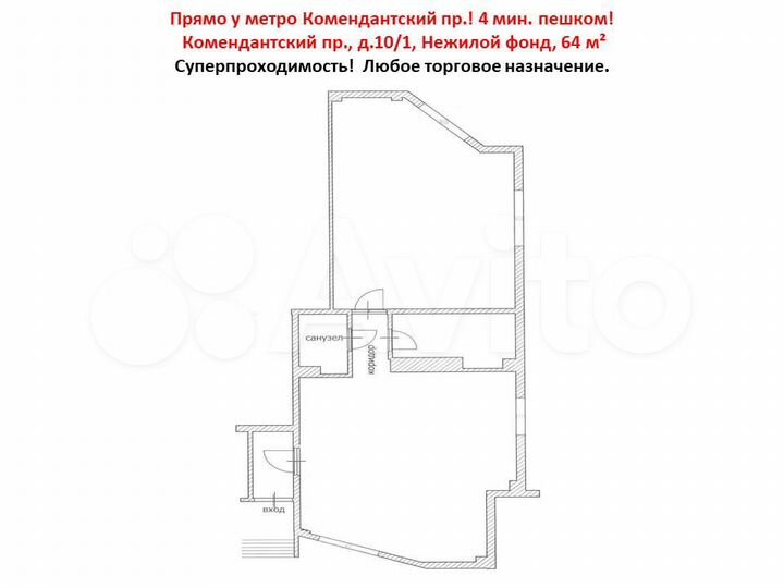 Прямо у Метро-пункт выдачи,зоо,салон, магазин,мед