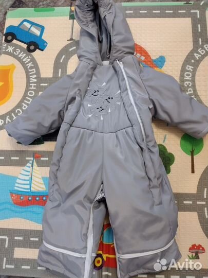 Комбинезон трансформер зимний,демисезонный 74 р