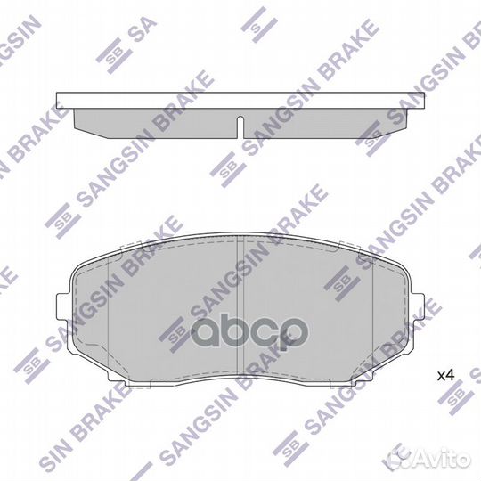 Колодки тормозные передние SP1603 'SP1603 Sangsin