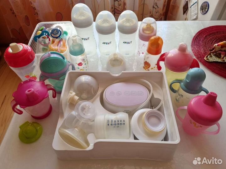 Электрический молокоотсос Avent 1 неделюБ/У+посуда