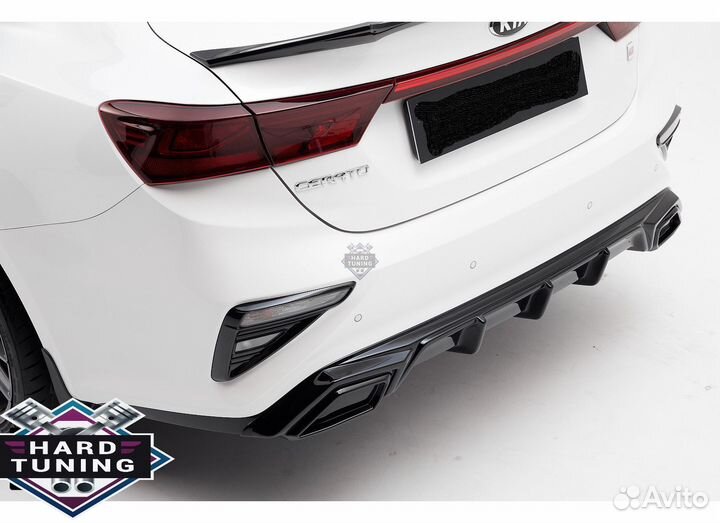 Диффузор заднего бампер с фальш панелью KIA cerato