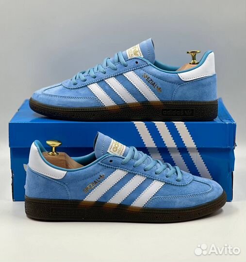 Кроссовки adidas spezial голубые