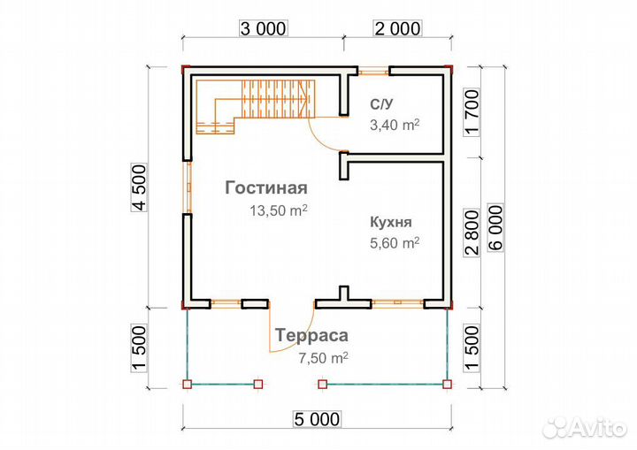 Деревянный дом из профилированного бруса