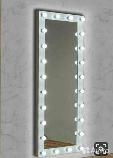 Гримерное зеркало с лампочками на заказ