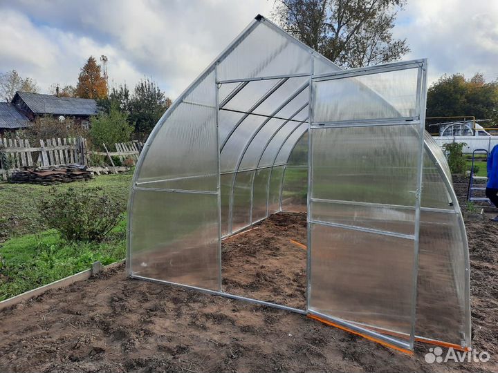 Теплица двойная дуга