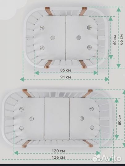 Кроватка детская novula lux 5 в 1 + матрац