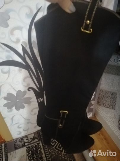 Зимние женские сапоги 38 натуральная замша