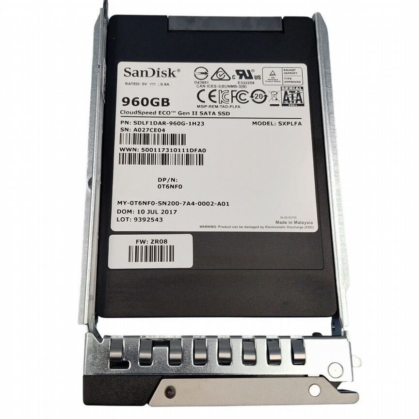 [T6NF0] Жесткий Диск Dell 960gb Sata3 2,5" Ssd T6nf0