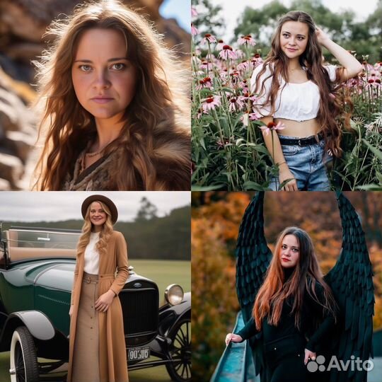 Фотосессия на выходя из дома, нейросеть арты