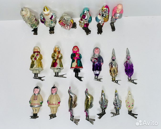 Елочные игрушки СССР на прищепке
