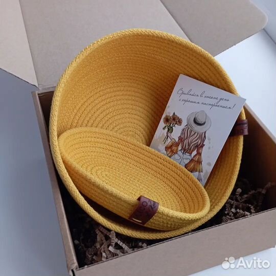 Подарочный набор из хлопковых корзин