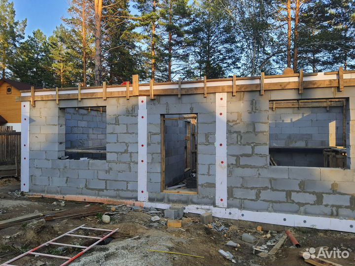 Дом газобетон/кирпич/полистирол бетон за 4 месяца