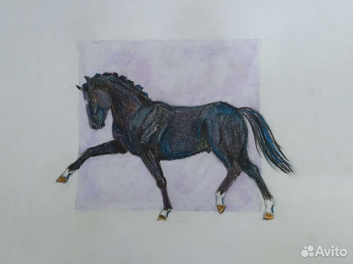 Картина конь лошадь Тотилас