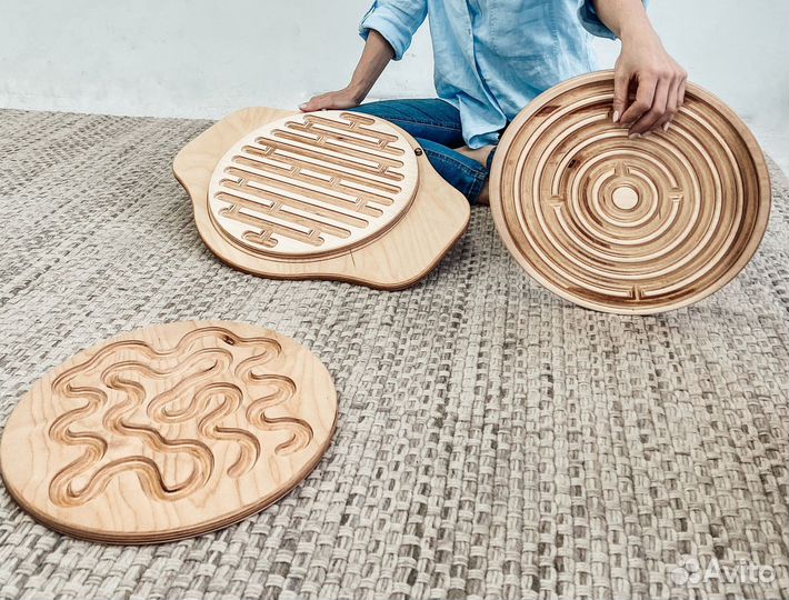 Балансировочный тренажер 3 лабиринта/ баланс борд