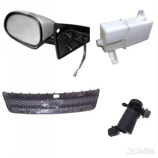Chery M11/M12 зеркало левое, решётка, бачок