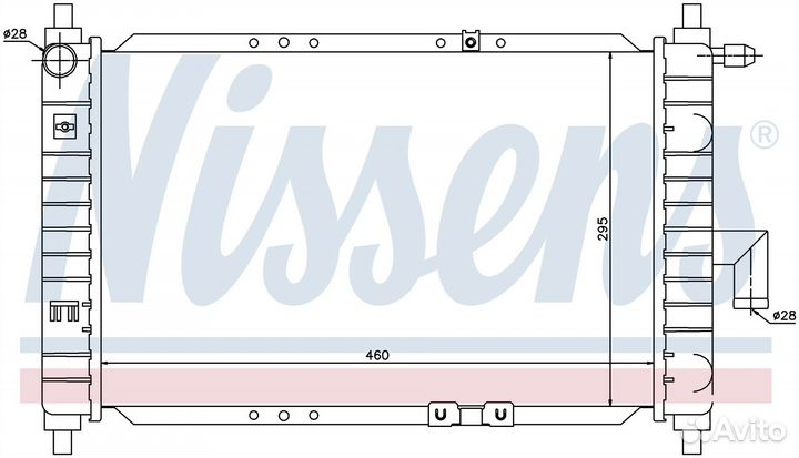 Радиатор охлаждения двс daewoo matiz (1998) 0.8