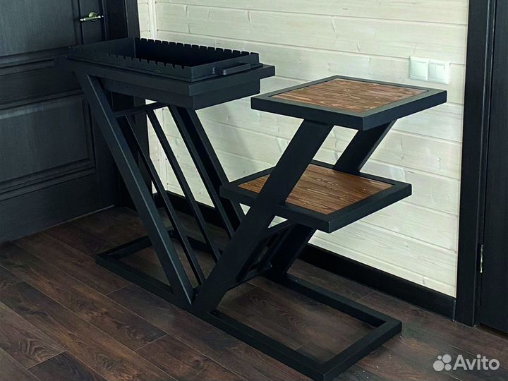 Мангал в стиле Лофт с 2-я столиками