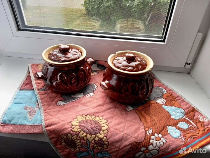 Горшок для запекания керамический 2 шт