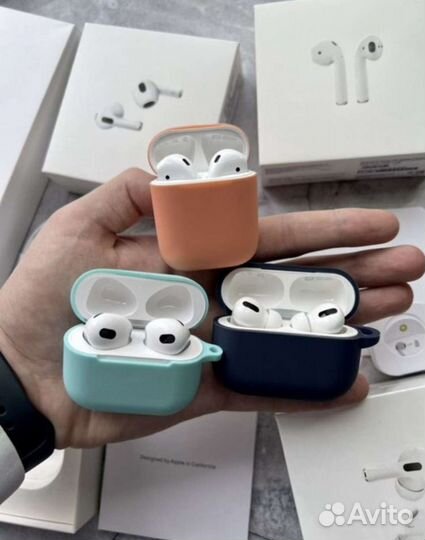 Airpods 2/3/pro + чехол + гарантия