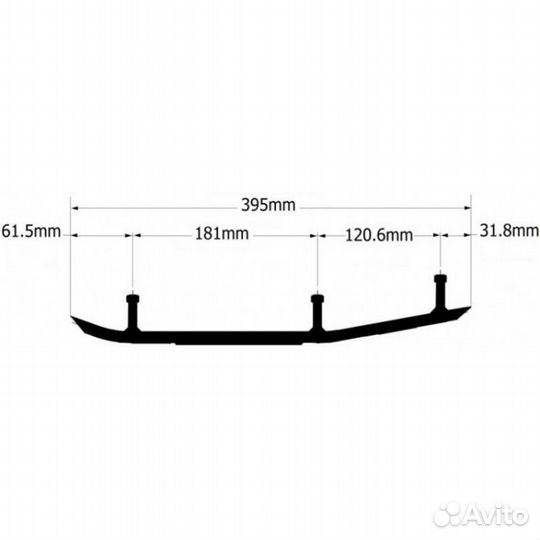Конек лыжи SPI (вставка) /Polaris WT LX 2016-2019