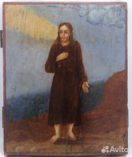 Икона Святой Алексий Божий Человек. 19век