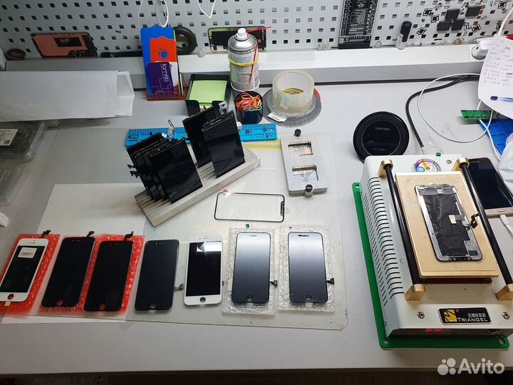 Замена переклейка стекла дисплеев Samsung и Apple