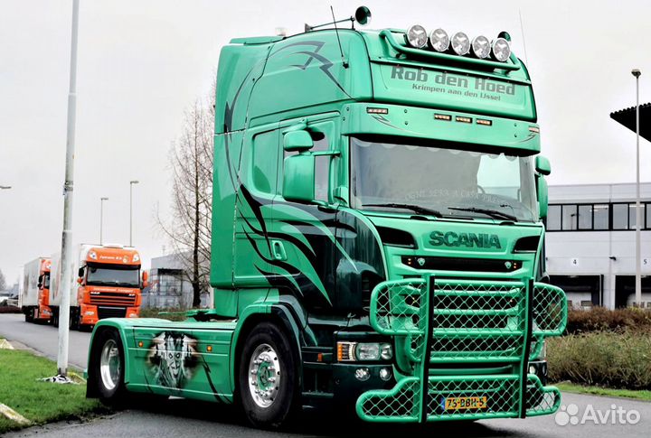 1/50 тягач Scania контейнеровоз контейнер Evergre