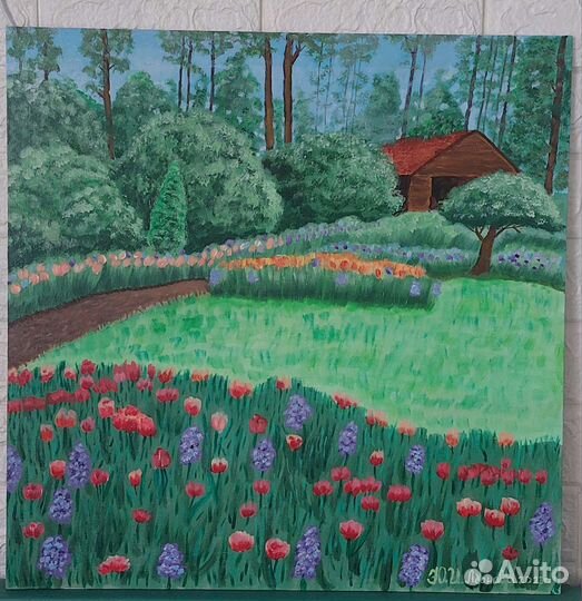 Картина акрилом на холсте