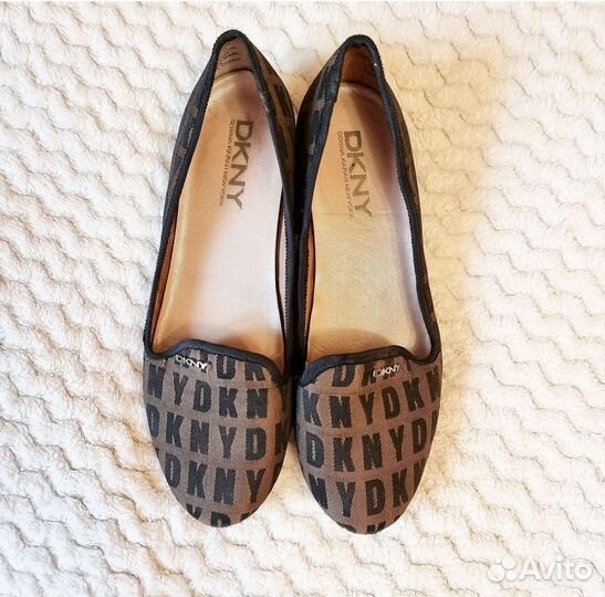 Балетки dkny текстиль кожа 37,5 размер