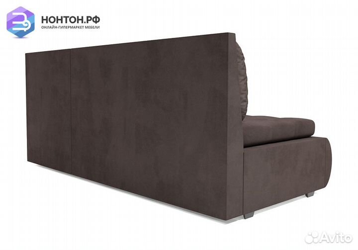 Угловой диван дельфин Кормак микровельвет коричнев