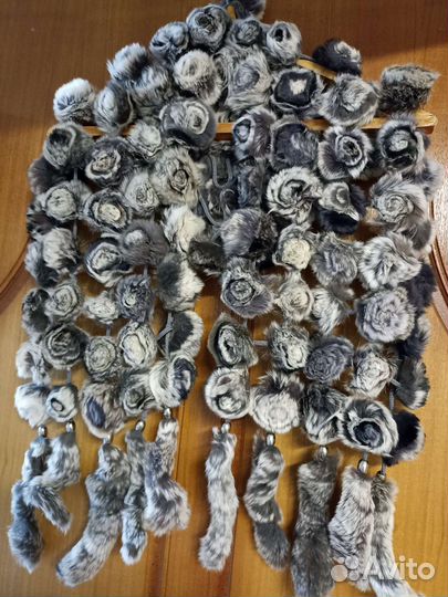 Палантин- шарф из меха кролика