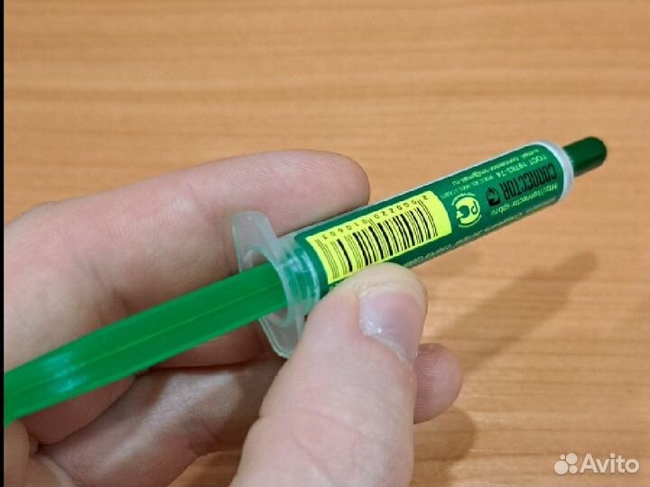 Термопаста кпт-8 в удобном шприце для нанесения