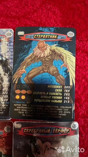 Редкие карточки человек-паук 4шт