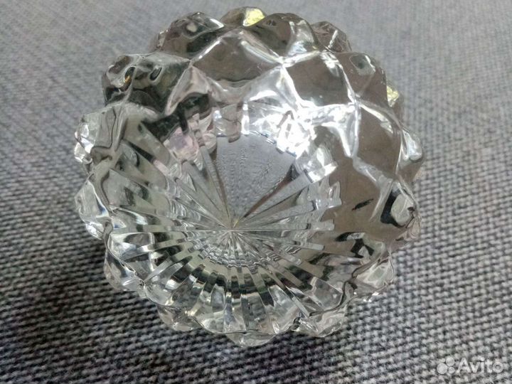 Солонка хрусталь серебро