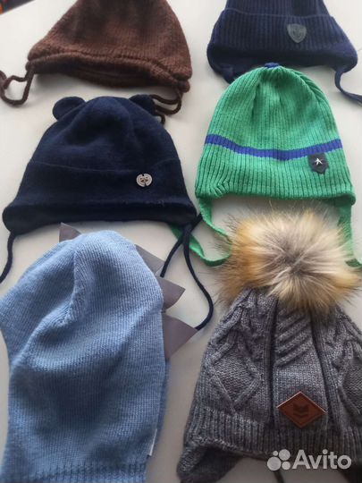 Шапки на мальчика от полугода до 2 лет