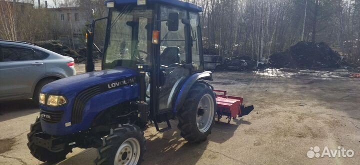 Вспашка земли мини трактором