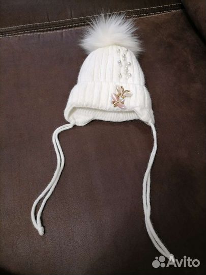Шапка детская для девочки зимняя