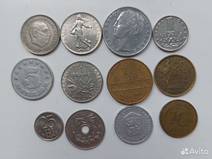 Набор монет Европы 41 штука