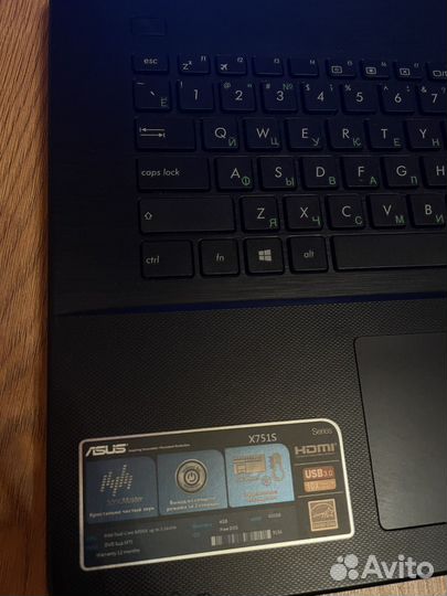 Ноутбук asus X751S