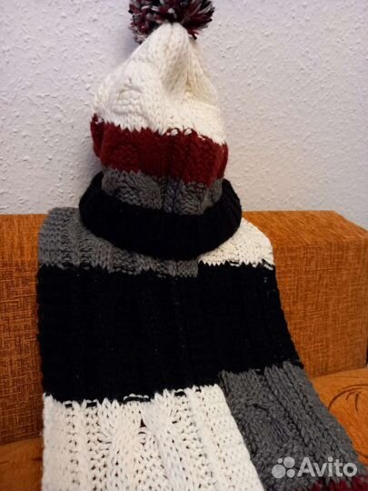 Шарф с шапкой