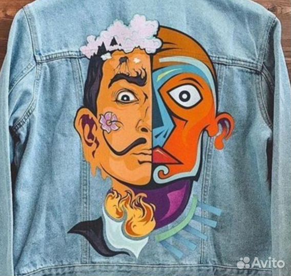 Роспись на одежде Ручная работа акрилом