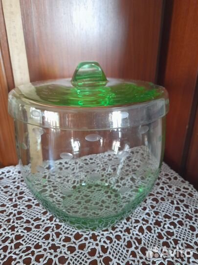 Цветное стекло компотница гдр 60-ые