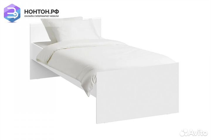 Кровать Грейс белая текстурная